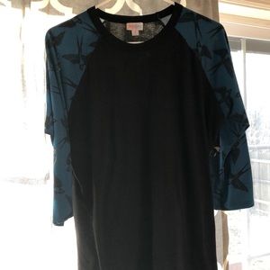 Lularoe randy woman’s top Black/dark blue